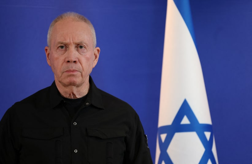 Former Israeli Defense Minister Yoav Gallant attends a press conference shortly after he was sacked by Israeli Prime Minister Benjamin Netanyahu who cited a lack of trust, at the Ministry of Defense in Tel Aviv, Israel November 5, 2024.