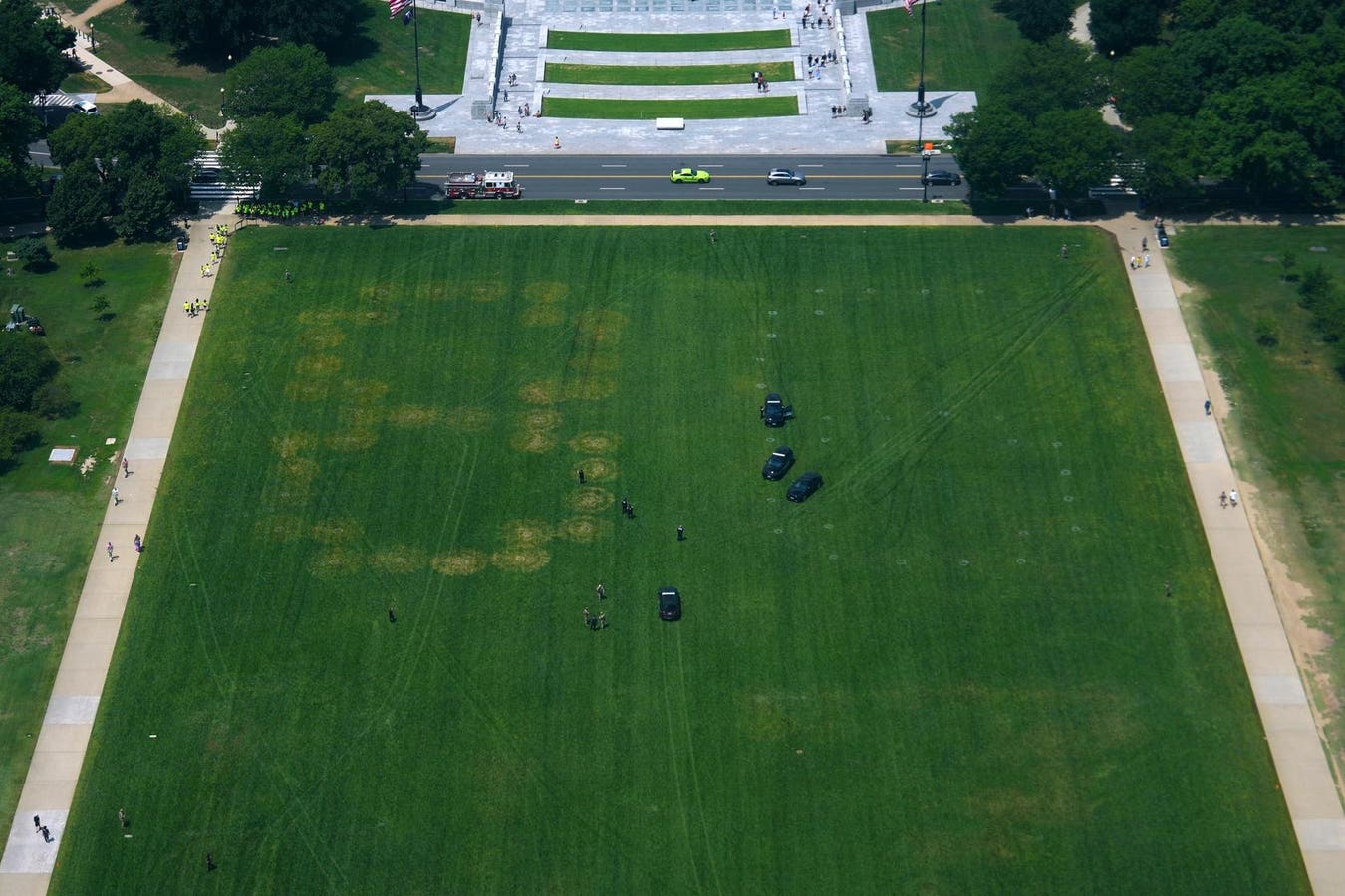 Officials Investigate ‘86 47’ Markings Etched Into National Mall