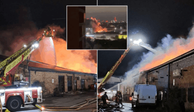 London fire: Nearly 100 people evacuated as huge late-night fire rips through warehouse in Brent
