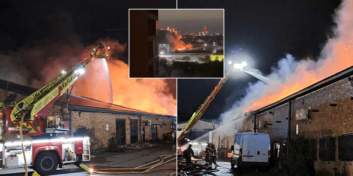 London fire: Nearly 100 people evacuated as huge late-night fire rips through warehouse in Brent
