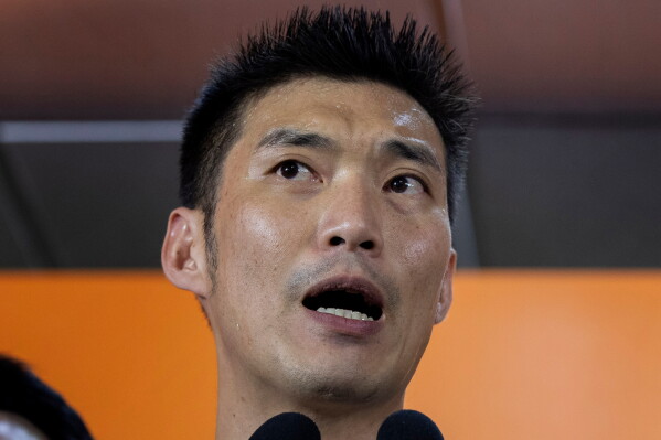 Future Forward Party leader Thanathorn Juangroongruangkit speaks during a press conference after a Thai court ordered to dissolved his political party in Bangkok, Thailand, Feb. 21, 2020. (AP Photo/Gemunu Amarasinghe, File)