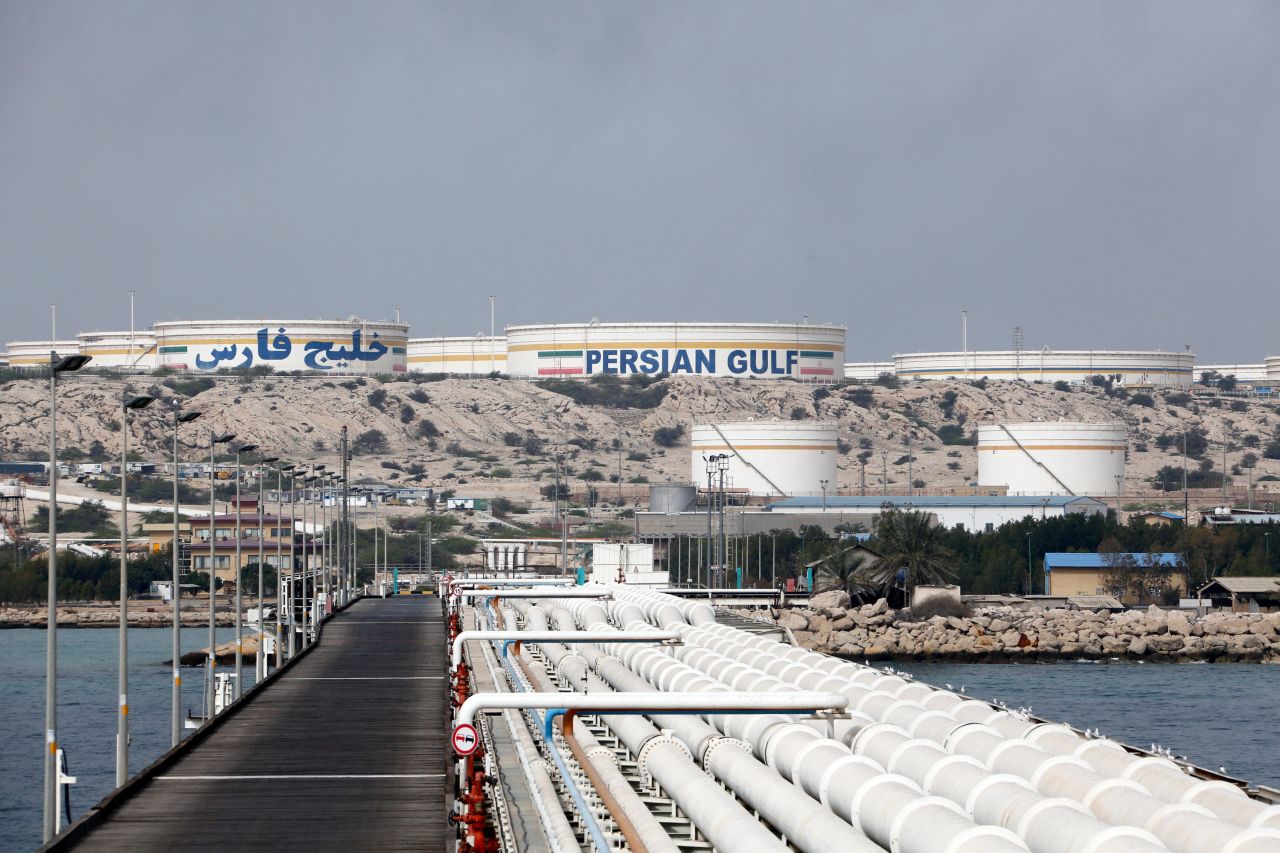 A picture taken on March 12, 2017, shows a view of an oil facility in the Kharg Island, on the shore of the Gulf. (Photo by ATTA KENARE / AFP) (Photo by ATTA KENARE/AFP via Getty Images)