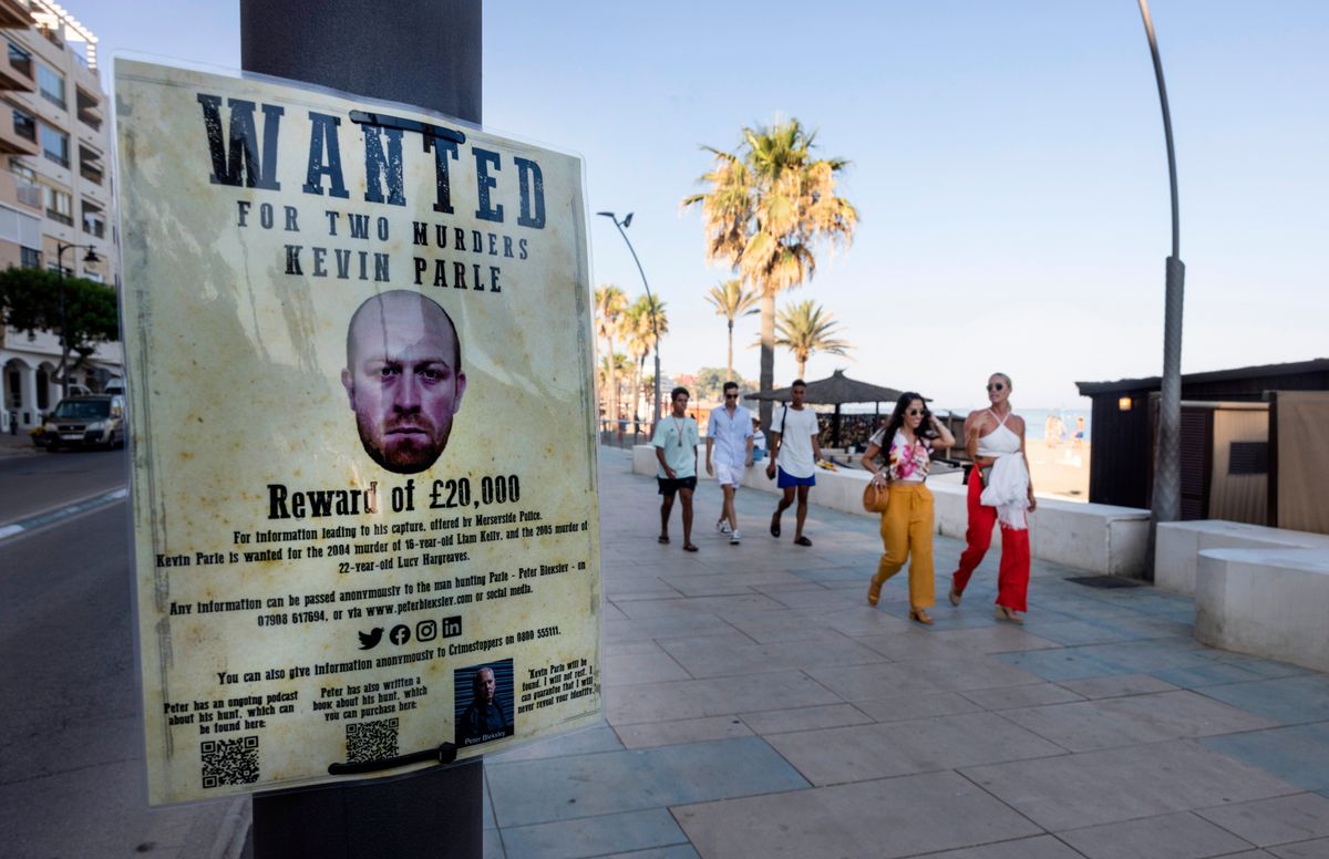 A poster appealing for information about Kevin Parle in Estepona in 2022