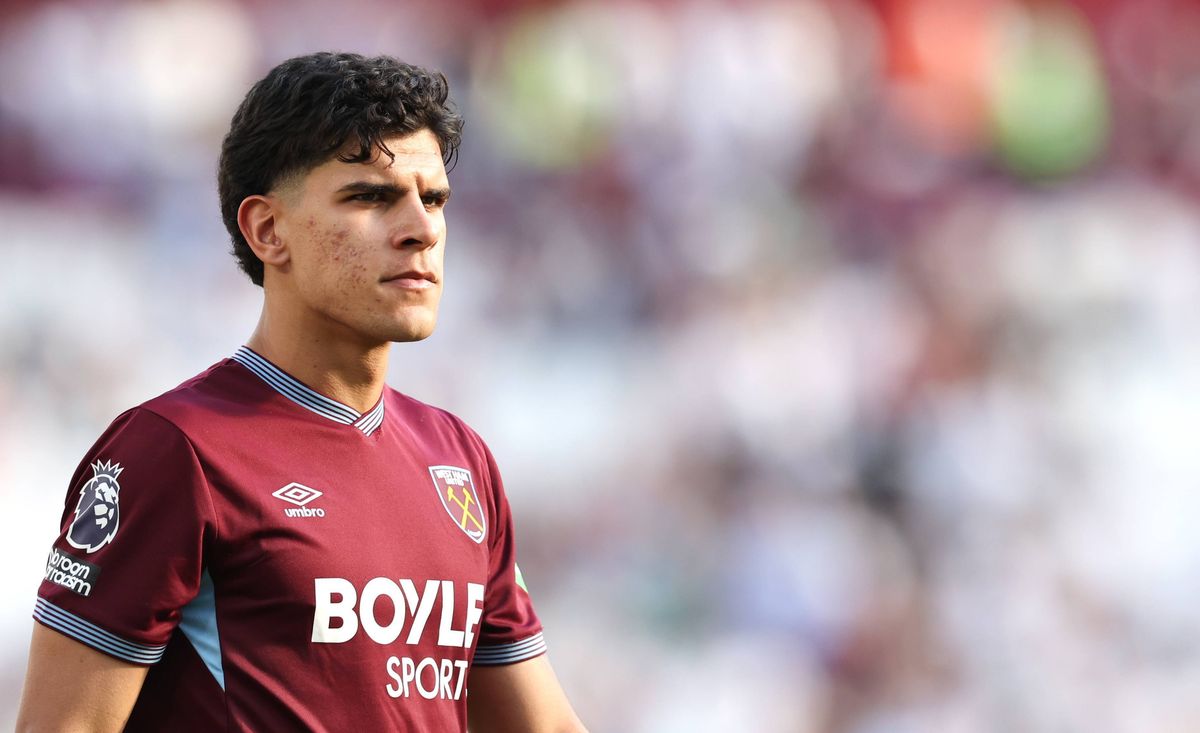 Mateus Fernandes during a West Ham United game