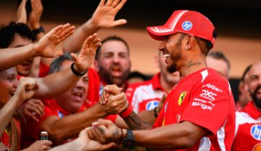 Lewis Hamilton's first Ferrari win celebrations spill into the streets in Italy
