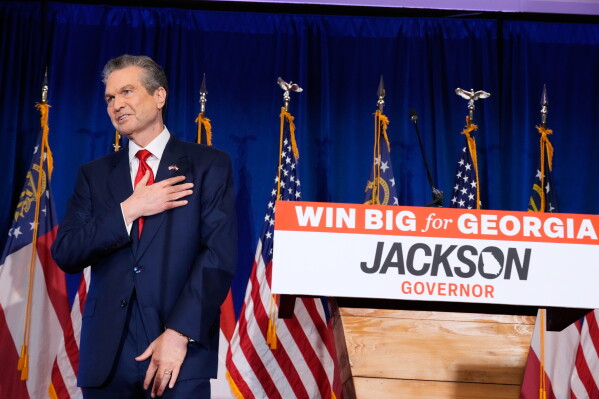 Georgia gubernatorial candidate Rick Jackson. (AP Photo/Brynn Anderson)