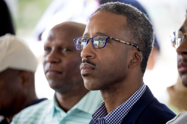 Ward 5 council member Kenyan McDuffie on Aug. 19, 2019, at Langston Golf Course in Washington. (AP Photo/Andrew Harnik)