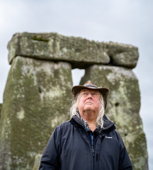EMBARGOED TO 0001 THURSDAY JUNE 18 Undated handout photo issued by Wessex Archaeology of Phil Harding at Stonehenge on Salisbury Plain in Wiltshire. Archaeologists have discovered a 5,000-year-old structure that may have served as an early "prototype" for the alignment for the solstice at Stonehenge. A Wessex Archaeology team led by TV's "Time Team" archaeologist Phil Harding have announced the discovery three miles from the world-famous stone circle, a few days before the summer solstice when thousands will flock to Stonehenge for the sunrise. Issue date: Thursday June 18, 2026. PA Photo. Photo credit should read: Wessex Archaeology/PA Wire NOTE TO EDITORS: This handout photo may only be used for editorial reporting purposes for the contemporaneous illustration of events, things or the people in the image or facts mentioned in the caption. Reuse of the picture may require further permission from the copyright holder.