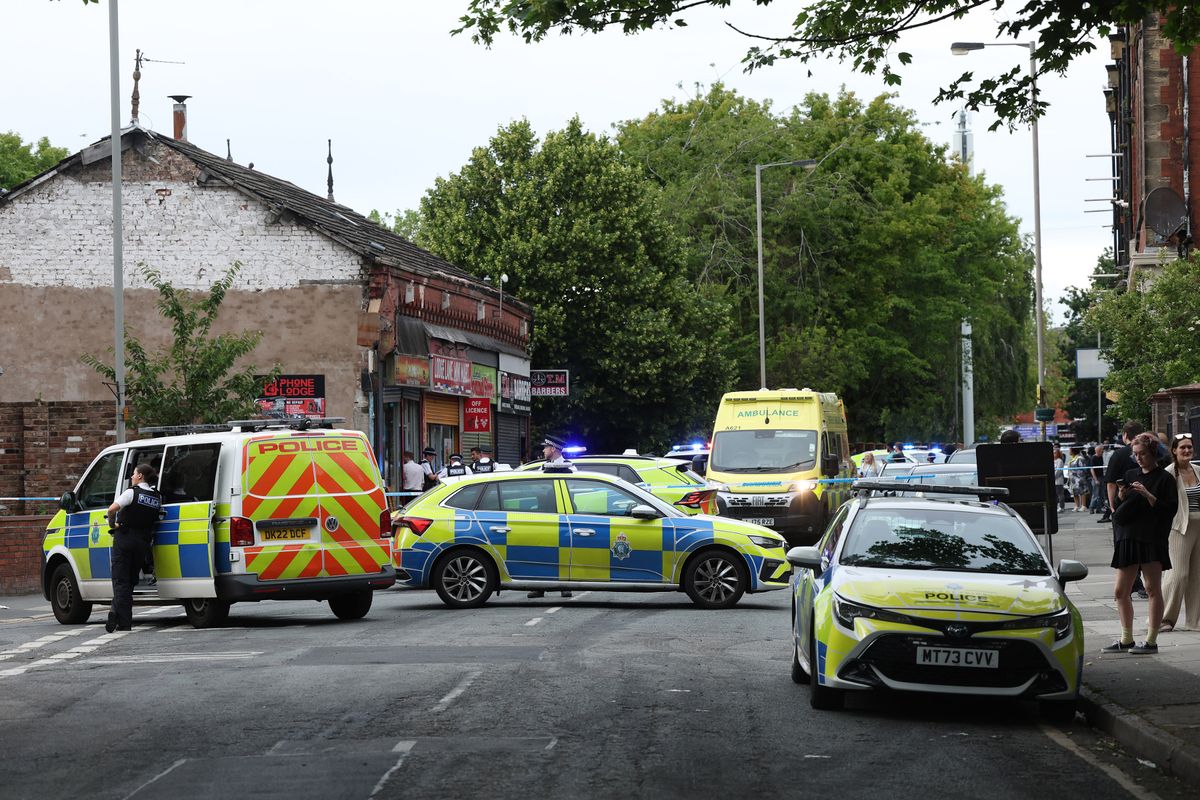 Lodge Lane was shut from Bentley Road to Seacole Close as dozens of residents watched on