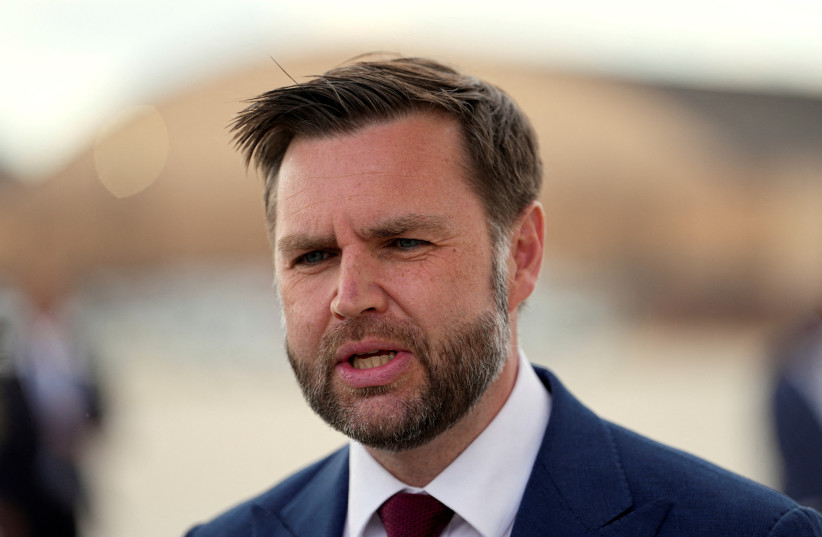US Vice President JD Vance speaks with the media as he arrives at Joint Base Andrews, Maryland, US, May 28, 2026.