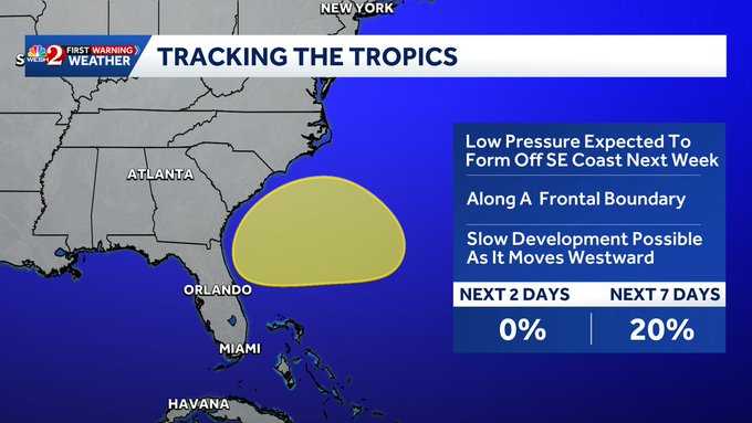 NHC flags area off Florida coast for possible development