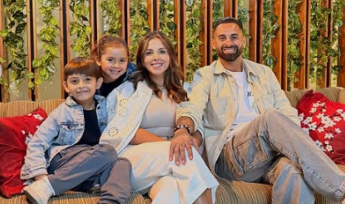 A photo of Lucas Trejo with his wife, Yanina Maranella and their two young children, Aaron and Ainhoa Trejo.