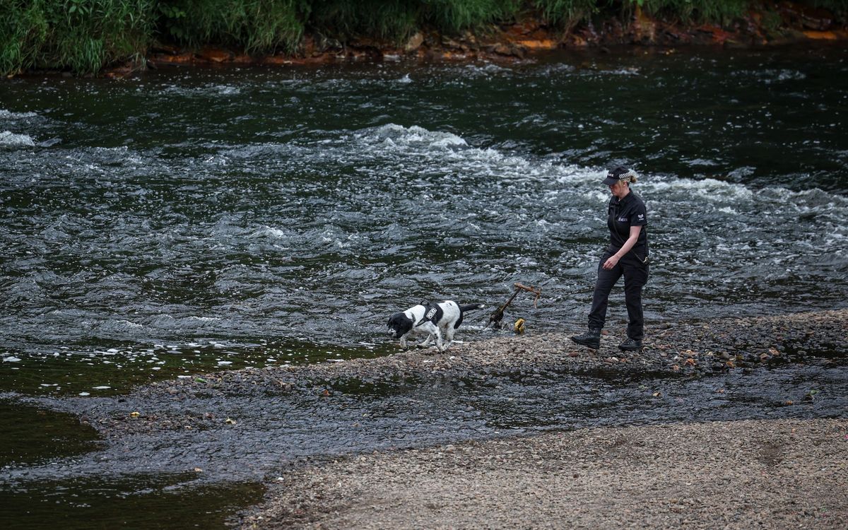 Sniffer dogs searching Clifton Country Park