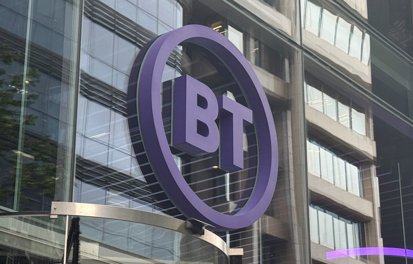 BT logo on exterior of One Braham HQ