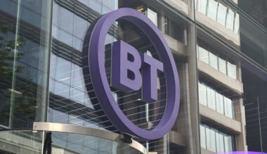 BT logo on exterior of One Braham HQ