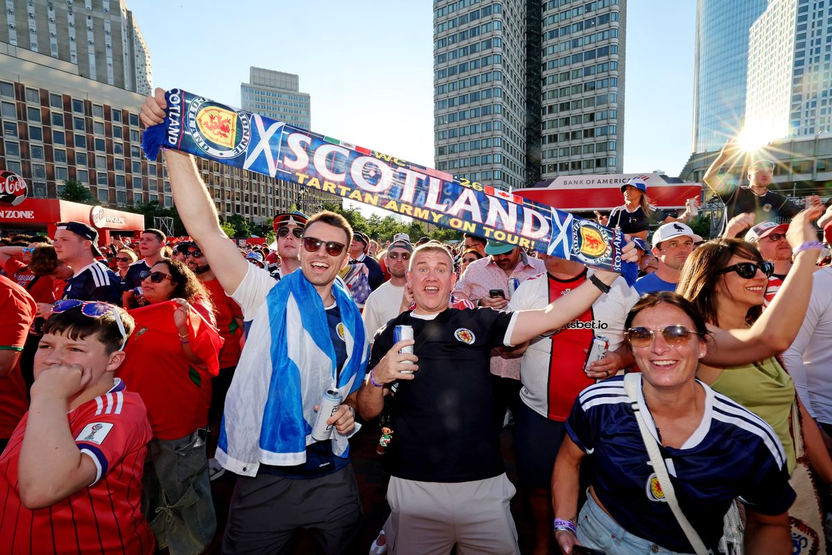 Scotland supporters at the Boston fan zone