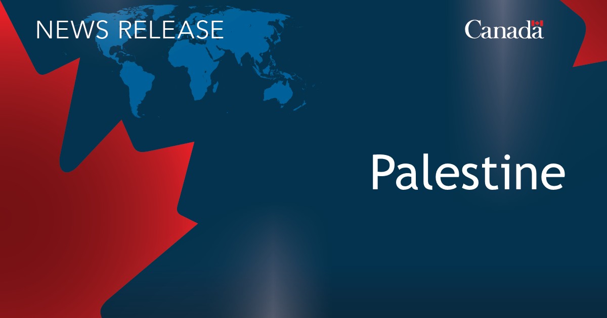 Minister Anand announces new funding for Palestinians amid crises in Gaza and the West Bank