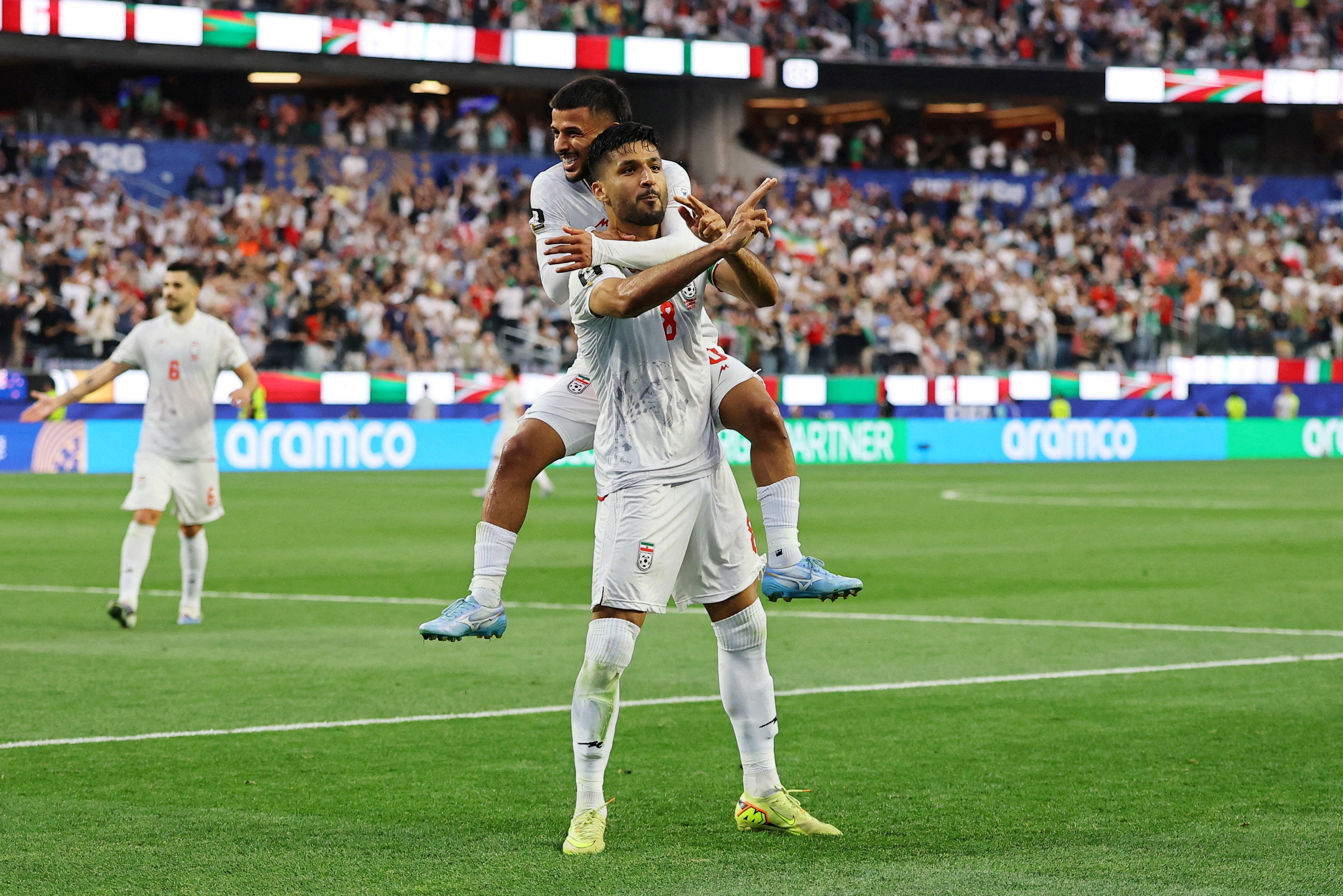 Mohammad Mohebbi appeared to do a ‘gun’ celebration