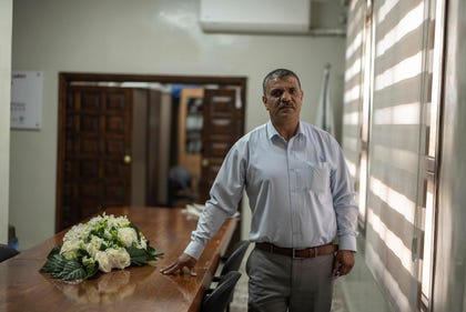 Sebastia local council head Mohammed Azem: "They're taking away our livelihoods.". Credit: Itai Ron Sebastia local council head Mohammed Azem: "They're taking away our livelihoods."