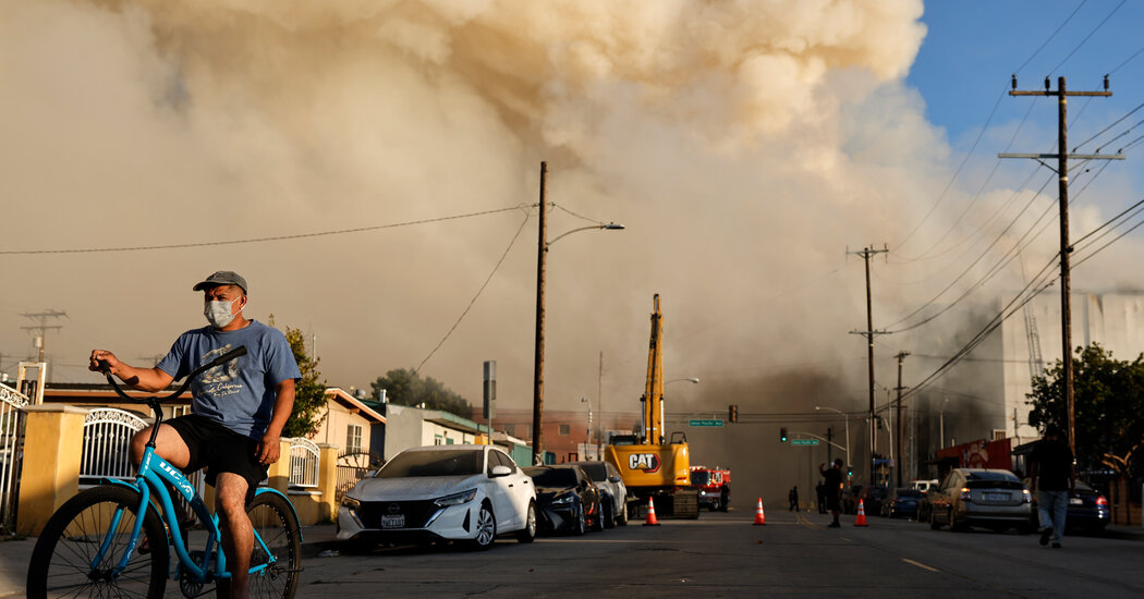Boyle Heights Warehouse Fire Spreads Smoke Across Los Angeles