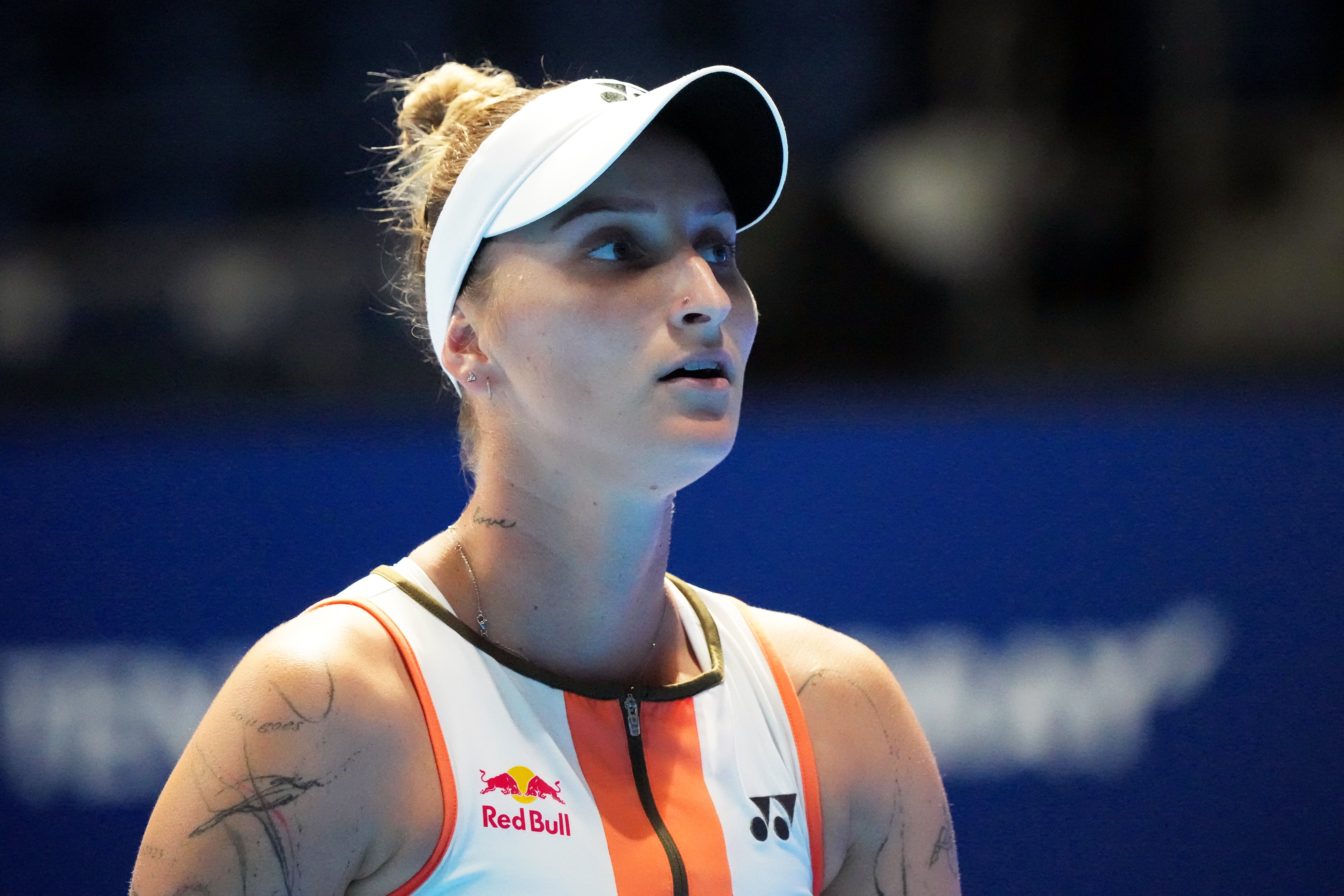 Vondrousova, pictured last October, last played on the WTA Tour this January