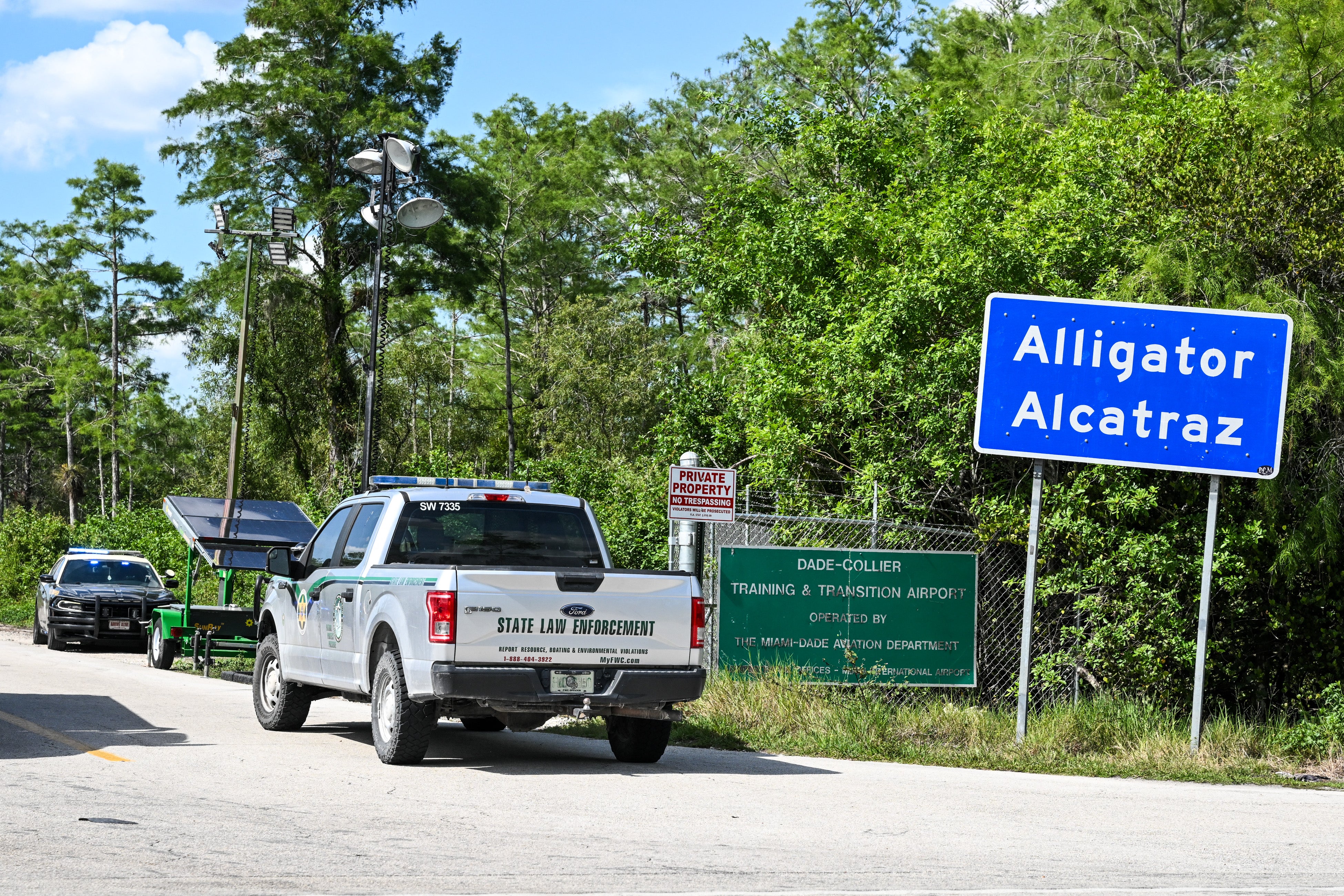 Trump administration officials have repeatedly denied allegations of abuse or environmental harm at the makeshift jail