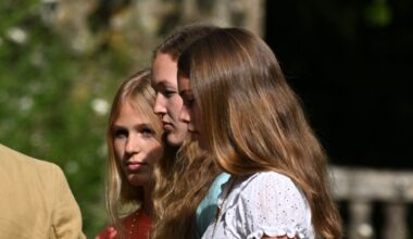 Peter Phillips' teenage daughters Savannah and Isla join forces with future stepsister Georgina, 13, at royal wedding rehearsal