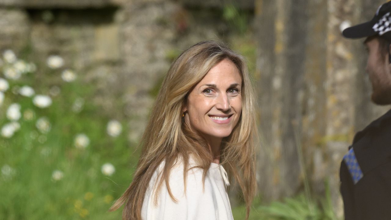Bride-to-be Harriet Sperling is radiant in low-key outfit for church rehearsal on eve of her royal wedding to Peter Phillips