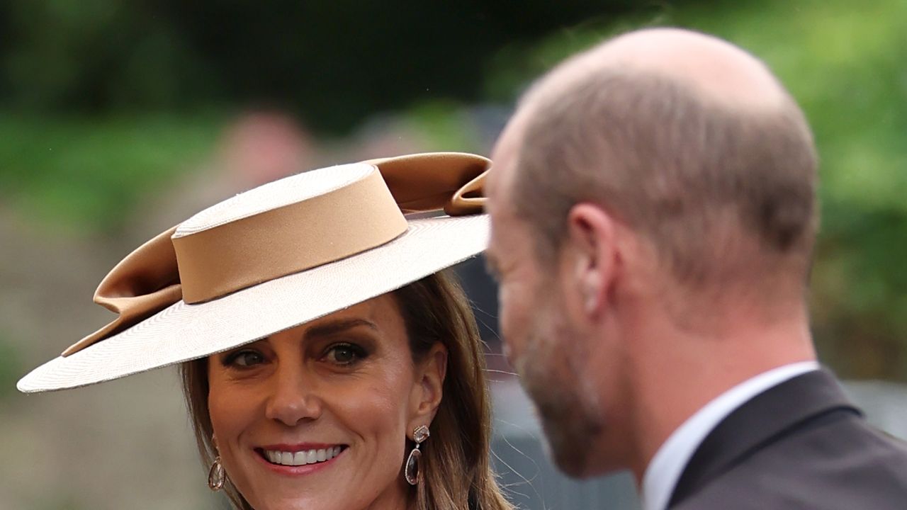 The Princess of Wales wears earrings with a romantic history for Peter Phillips and Harriet Sperling's wedding