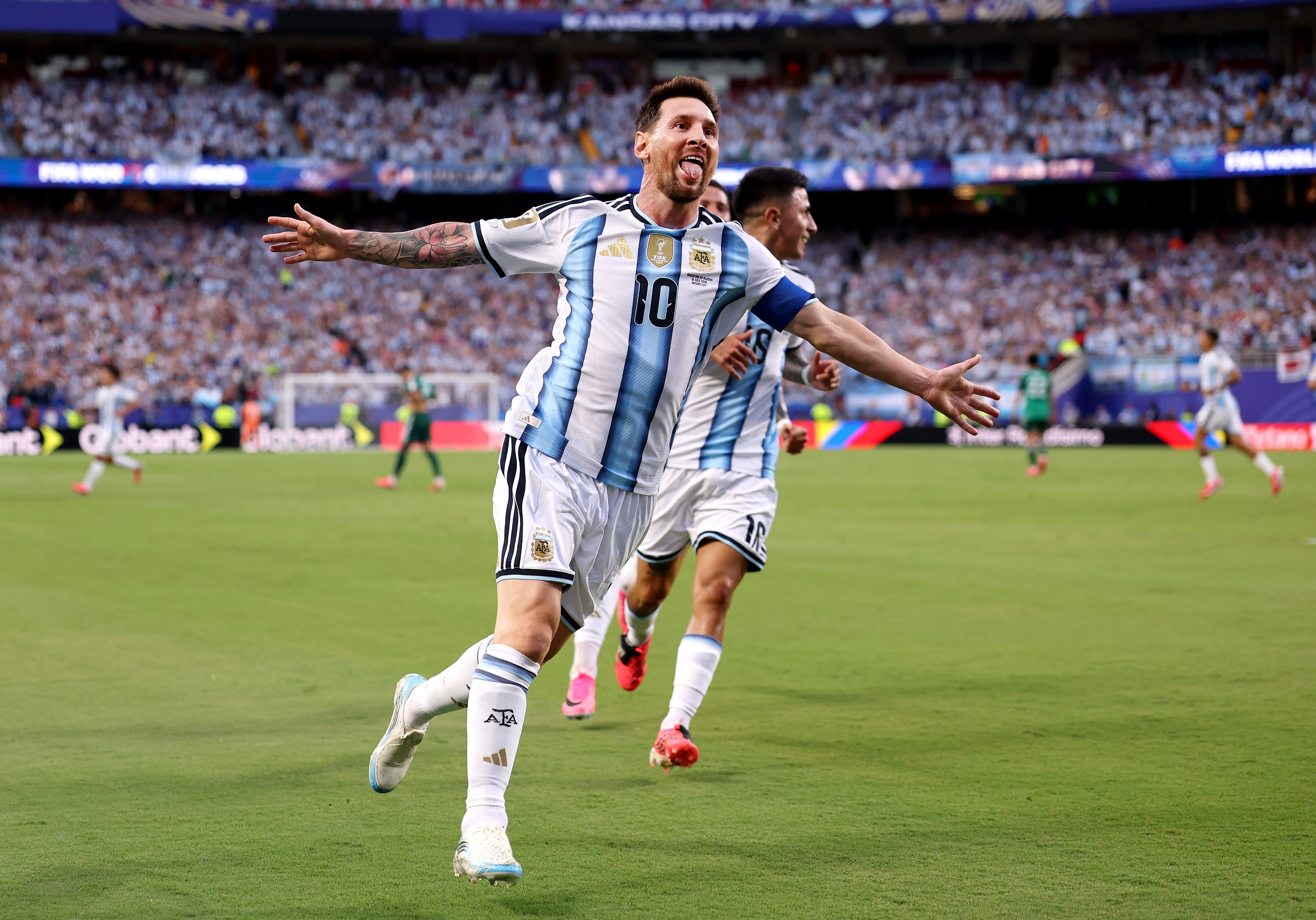 Lionel Messi hit a hat-trick for Argentina in their opener against Algeria