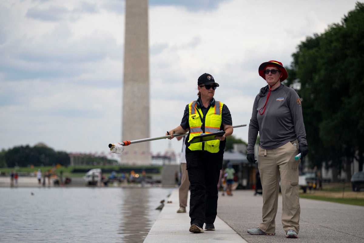Reflecting Pool’s ‘350-foot gash’ can’t be fixed before America 250 celebration as Trump steps up police presence around landmark