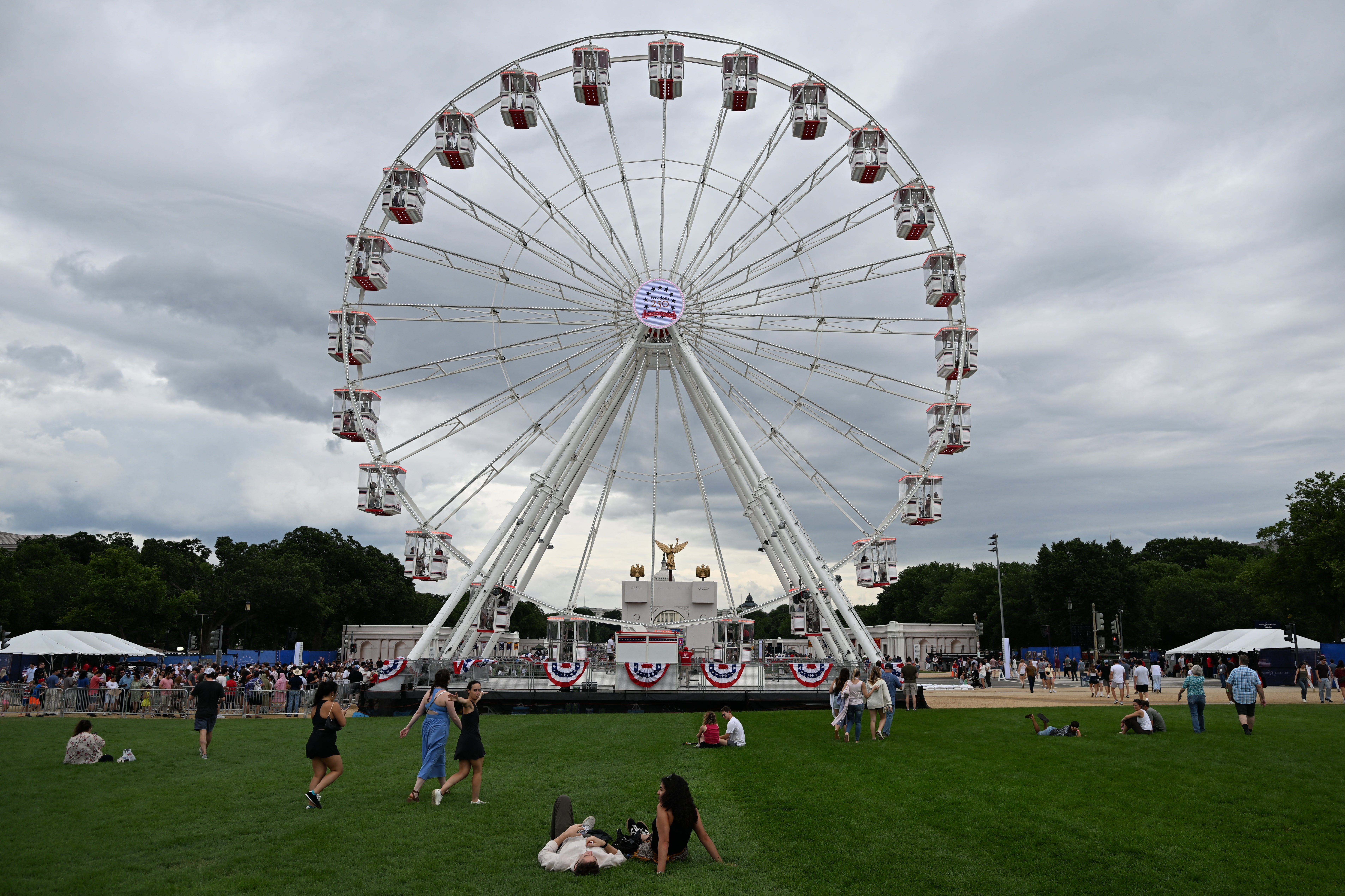 Gian Rachtelli, 54, was charged with lewd, indecent and obscene acts Thursday afternoon at the event on the National Mall