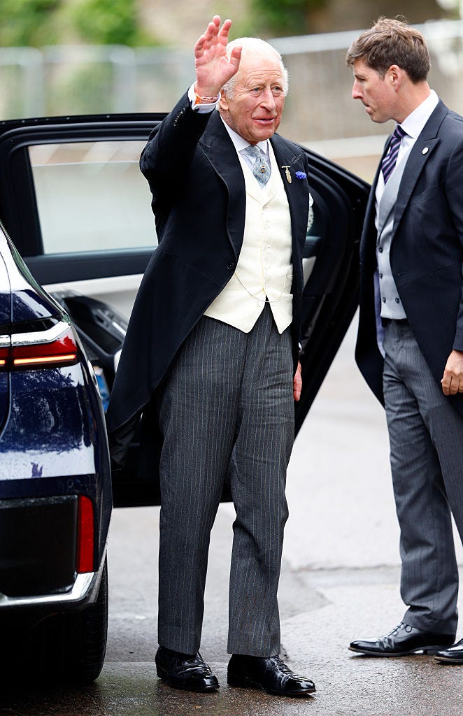 kemble, england june 06 embargoed for publication in uk newspapers until 24 hours after create date and time king charles iii attends the wedding of peter phillips and harriet sperling at all saints church on june 6, 2026 in kemble, england peter phillips, son of princess anne, princess royal and eldest grandchild of queen elizabeth ii, will marry nhs nurse and writer harriet sperling during a ceremony at all saints church in kemble today photo by max mumbyindigogetty images