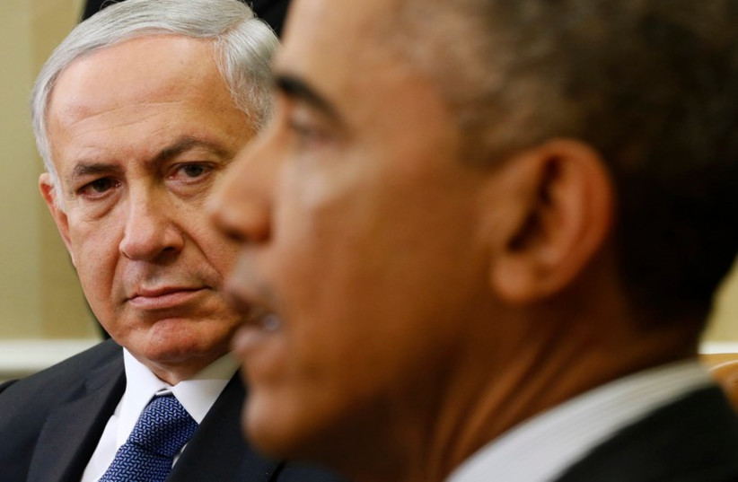 US President Barack Obama meets with Prime Minister Benjamin Netanyahu at the White House, October 1, 2014