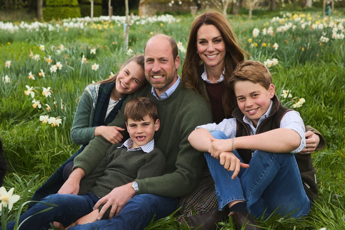 William and Kate with their kids George, Charlotte and Louis