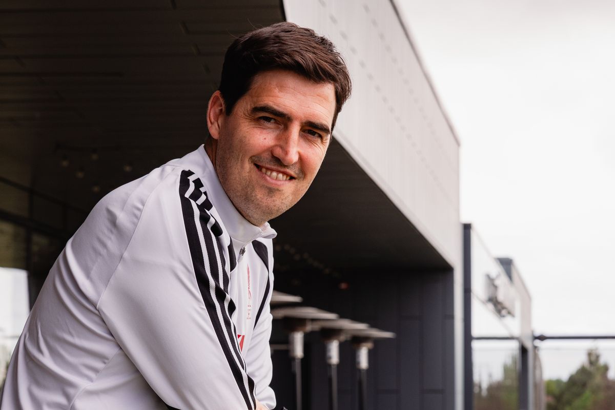 LIVERPOOL, ENGLAND - JUNE 04: (THE SUN OUT, THE SUN ON SUNDAY OUT) Andoni Iraola new manager of Liverpool Football Club at Axa training centre on June 04, 2026 in Liverpool, England. (Photo by Nikki Dyer - LFC/Liverpool FC via Getty Images)