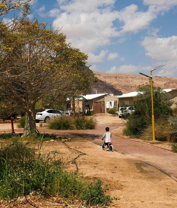 Kibbutz Samar, in the southern Arava Desert near the border with Jordan. Credit: Shai Horesh Kibbutz Samar, in the southern Arava Desert near the border with Jordan.