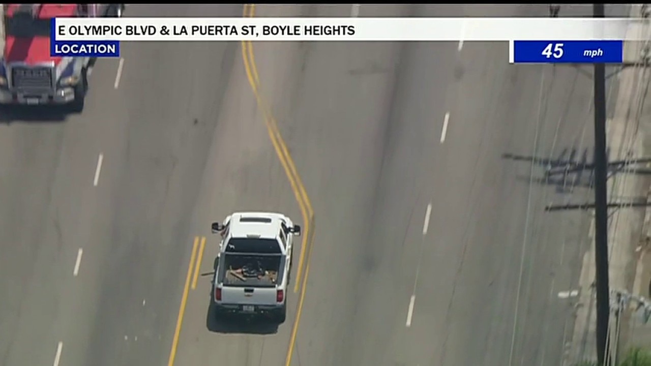 Police chase continues in East LA