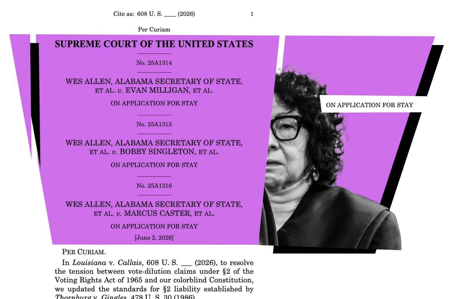 Sonia Sotomayor exposes the Supreme Court’s latest voting rights lie.