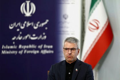 Iran's Foreign Ministry spokesman Esmaeil Baghaei attends an interview in Tehran, Iran, April. Credit: Majid-Asgaripour/REUTERS Iran's Foreign Ministry spokesman Esmaeil Baghaei attends an interview in Tehran, Iran, April.