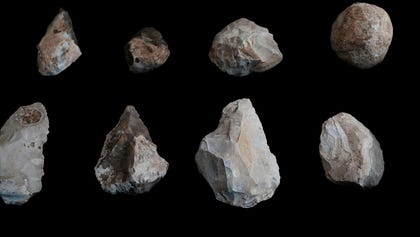 Some of the tools from Fureidis, attesting to a span of occupation. Credit: Emil Aladjem / Israel Antiquities Authority Some of the tools from Fureidis, attesting to a span of occupation