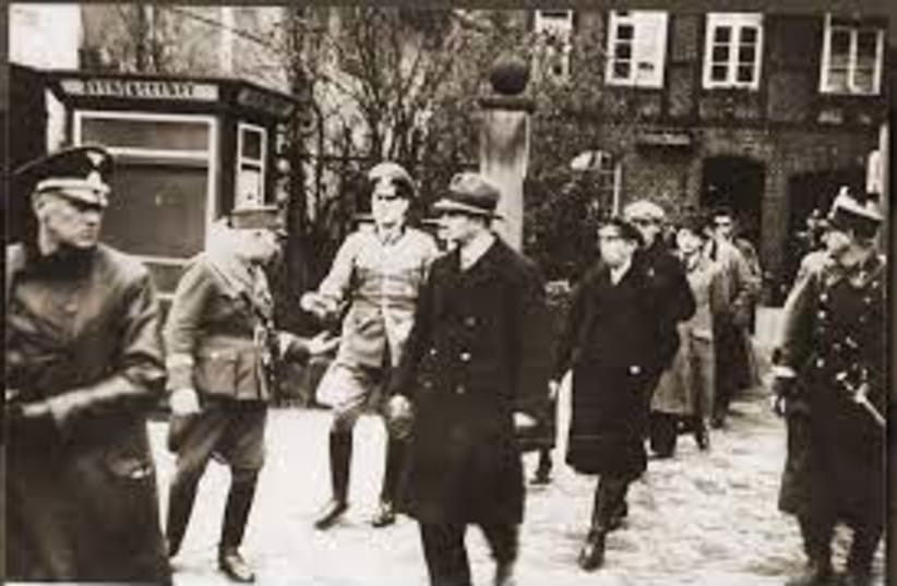 Jews rounded up in Stadthagen after Kristallnacht.