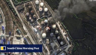 Ukraine drones ignite Russian refinery as Putin acknowledges fuel shortages