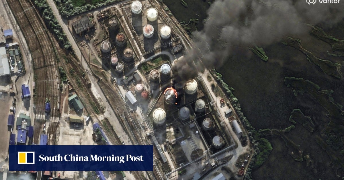 Ukraine drones ignite Russian refinery as Putin acknowledges fuel shortages