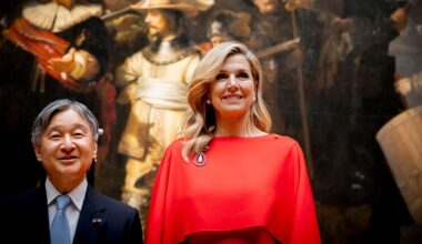 Queen Máxima Stuns in Red During Evening Engagement With Emperor Naruhito