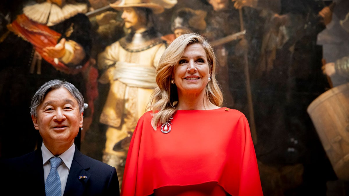 Queen Máxima Stuns in Red During Evening Engagement With Emperor Naruhito