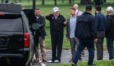 Trump rejoices that the ‘criminally made algae is gone’ at the reflecting pool after DC walkabout of his renovation projects