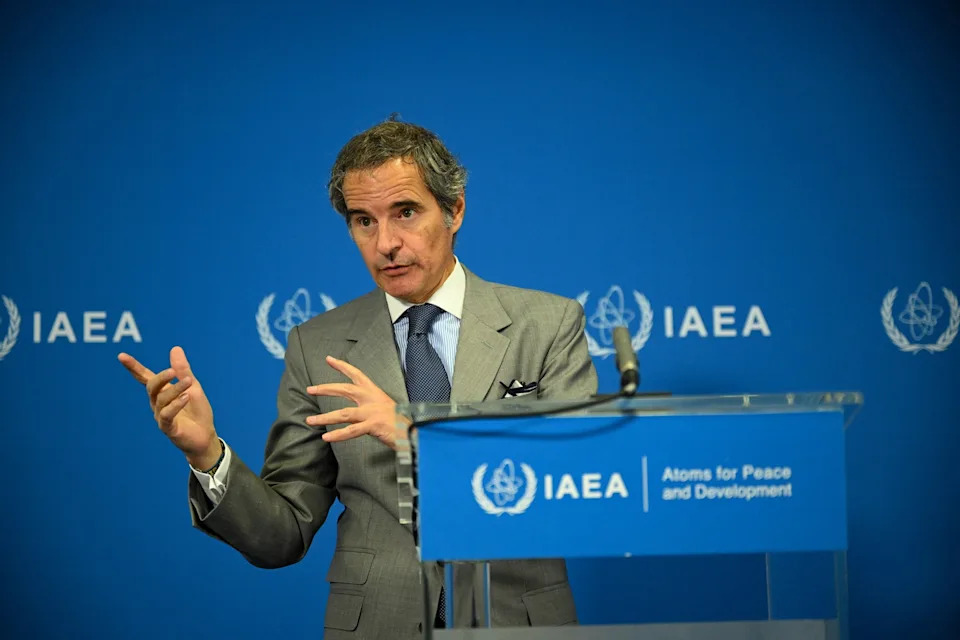 Elisabeth Mandl/Reuters - PHOTO: Director General of the International Atomic Energy Agency Raffael Grossi speaks to the media on the opening day of his agency's quarterly Board of Governors meeting in Vienna, Austria, June 8, 2026.
