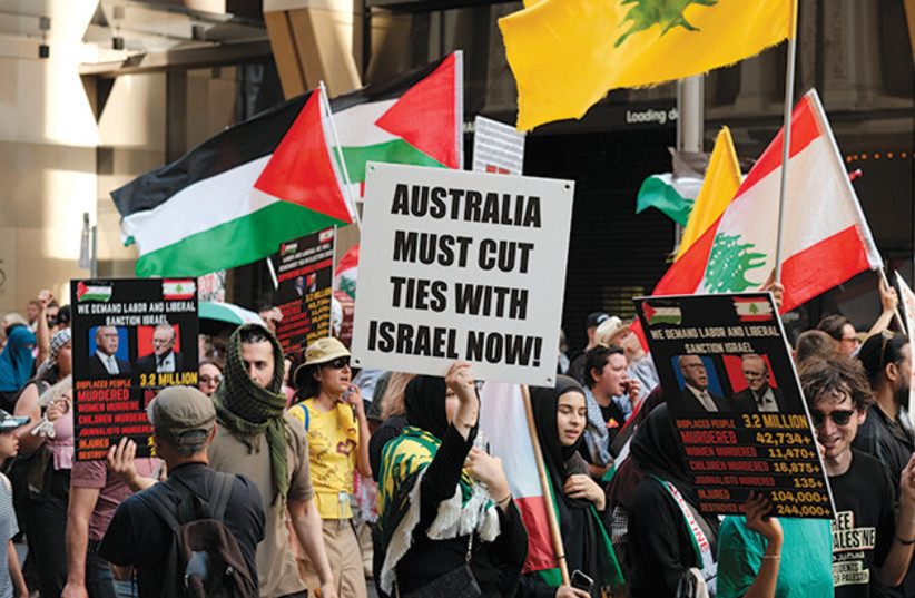 A pro-Palestinian rally in Australia.