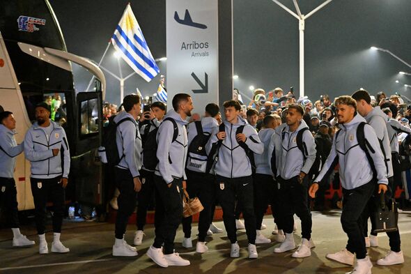The Uruguayan national football team arrives at Carrasco International Airport ahead of its departure to Mexico for the FIFA 202 The Uruguayan national football team arrives at Carrasco International Airport ahead of its departure to Mexico for the FIFA 202